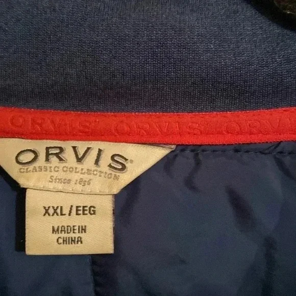 Orvis blue lightweight zip up jacket - men’s  XXL- zip pockets - great condition - Picture 2 of 8